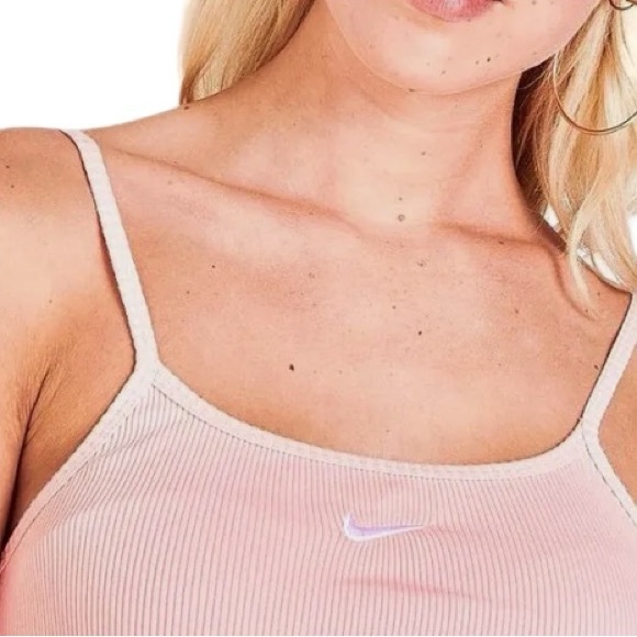 NWT Nike Sportswear Essentials Pink Ribbed Dress Size Large - Picture 6 of 12